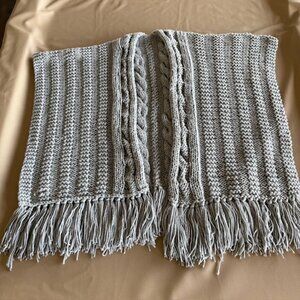 Boho Hand Knit Ruana Handmade Crochet Shawl Wrap Cardigan Poncho Cable Knit